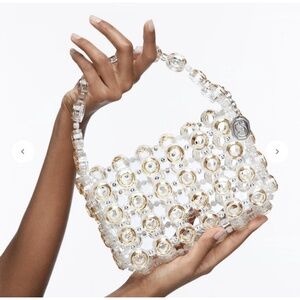 NEW authentic SWAROVSKI Crystal and Gold tone handbag NWT